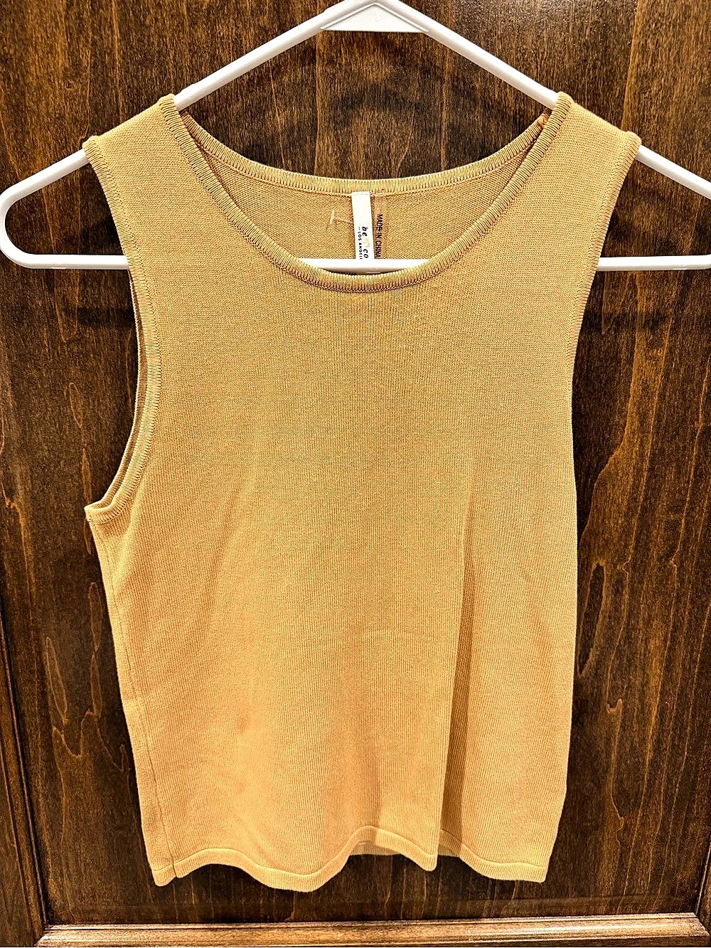 Bebe Knit Tank Top in mustard Size S/M Like New